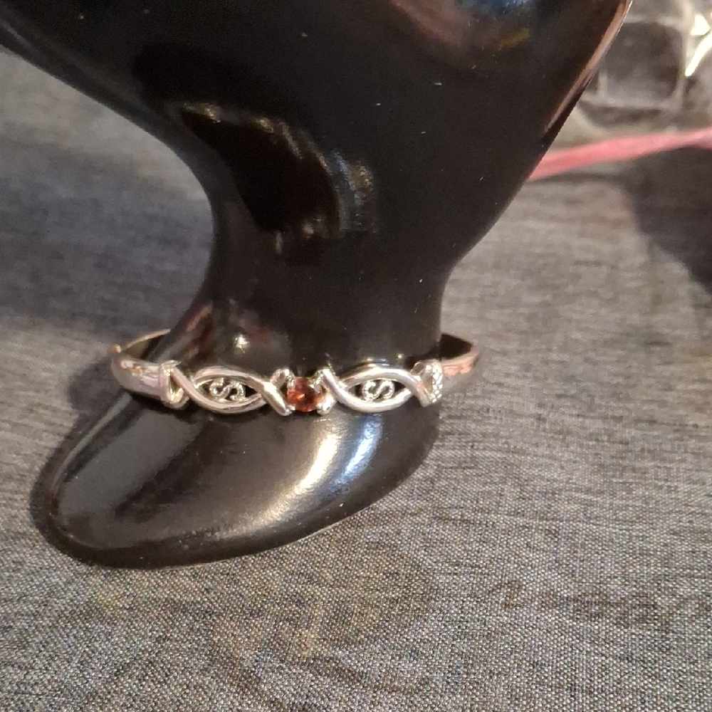 Elegant Silver and Red  Women's Bracelet